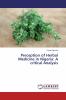 Perception of Herbal Medicine in Nigeria: A critical Analysis