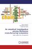 An empirical investigation among Malaysian manufacturing companies