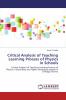 Critical Analysis of Teaching Learning Process of Physics in Schools