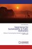 Governance for Sustainability in Public Institutions