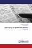 Glossary of different terms