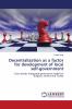 Decentralization as a factor for development of local self-government