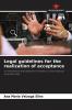 Legal guidelines for the realization of acceptance