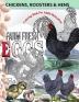 Chickens Roosters and Hens coloring book for adults: Relaxation