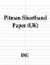 Pitman Shorthand Paper (UK): 50 Pages 8.5 X 11