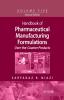 Handbook of Pharmaceutical Manufacturing Formulations