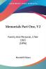 Memorials: Family and Personal 1766-1865: Family And Personal 1766-1865 (1896): 2