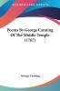 Poems By George Canning Of The Middle Temple