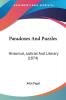 Paradoxes And Puzzles: Historical Judicial and Literary: Historical Judicial And Literary (1874)