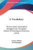 A Vocabulary: Persian Arabic and English Abridged from the Quarto Edition of Richardson's Dictionary: Persian Arabic And English Abridged From ... Edition Of Richardson's Dictionary (1810)