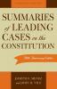 Summaries of Leading Cases on the Constitution