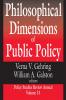 Philosophical Dimensions of Public Policy