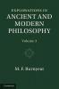 Explorations in Ancient and Modern Philosophy