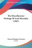 The Miscellaneous Writings Of Lord Macaulay (1865)