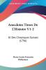 Anecdotes Tirees De L'histoire: Et Des Chroniques Suisses: Et Des Chroniques Suisses (1796): 1-2