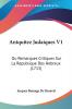 Antquitez Judaiques: Ou Remarques Critiques Sur La Republique Des Hebreux: Ou Remarques Critiques Sur La Republique Des Hebreux (1713)