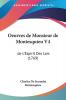 Oeuvres de Monsieur de Montesquieu V4: de L'Espirit Des Lois (1769)