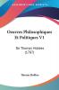 Oeuvres Philosophiques Et Politiques V1: De Thomas Hobbes (1787)