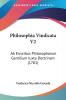 Philosophia Vindicata V2: Ab Erroribus Philosophorum Gentilium Iuxta Doctrinam (1701)