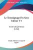 Le Temoignage Du Sens Intime V1: Et De L'Experience (1760)