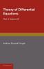 Theory of Differential Equations: Ordinary Equations Not Linear: Volume 3 (Theory of Differential Equations 6 Volume Set)