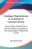 Catalogus Disputationum In Academiis Et Gymnasiis Suecia