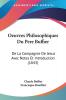 Oeuvres Philosophiques Du Pere Buffier: De La Compagnie De Jesus Avec Notes Et Introduction (1843)