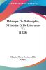 Melanges De Philosophie D'Histoire Et De Litterature V4 (1828)