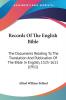 Records Of The English Bible