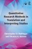 QUANTITATIVE RESEARCH METHODS IN TRANSLATION AND INTERPRETING STU