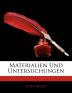 Materialien Und Untersuchungen