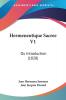 Hermeneutique Sacree V1: Ou Introduction (1828)