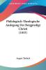 Philologisch-Theologische Auslegung Der Bergpredigt Christi (1833)