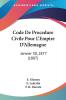 Code De Procedure Civile Pour L'Empire D'Allemagne: Janvier 30 1877 (1887)