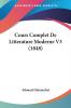 Cours Complet De Litterature Moderne V3 (1848)