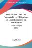 De La Cause Dans Les Contrats Et Les Obligations En Droit Romain Et En Droit Francais: Etude Critique (1882)