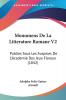 Monumens De La Litterature Romane V2: Publies Sous Les Auspices De L'Academie Des Jeux Floraux (1842)