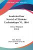 Analectes Pour Servir La L'Histoire Ecclesiastique V1 1864: De La Belgique (1864)