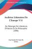 Archives Litteraires De L'Europe V11: Ou Melanges De Litterature D'Histoire Et De Philosophie (1806)