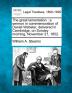 The Great Lamentation: A Sermon in Commemoration of Daniel Webster Delivered in Cambridge on Sunday Morning November 21 1852.