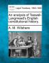 An Analysis of Taswell-Langmead's English Constitutional History.