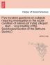 Five hundred questions on subjects requiring investigation in the social condition of natives [of India]. (Report ... read ... at a meeting of the Sociological Section of the Bethune Society.)