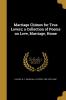 Marriage Chimes for True Lovers; a Collection of Poems on Love Marriage Home