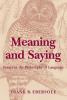 Meaning and Saying