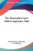 The Theosophist April 1888 to September 1888