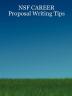 NSF CAREER Proposal Writing Tips