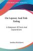 On Leprosy and Fish-eating: A Statement of Facts and Explanations