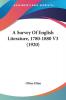 A Survey Of English Literature 1780-1880 V3 (1920)