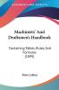 Machinists' and Draftsmen's Handbook: Containing Tables Rules and Formulas: Containing Tables Rules And Formulas (1899)