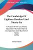 The Cambridge of Eighteen Hundred and Ninety-six: A Picture of the City and Its Industries Fifty Years After Its Incorporation Done by Diverse Hands: ... Incorporation Done By Diverse Hands (1896)